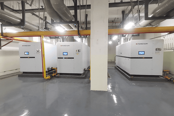 宿州某医院使用方快锅炉3台2800kw燃气真空热水锅炉案例